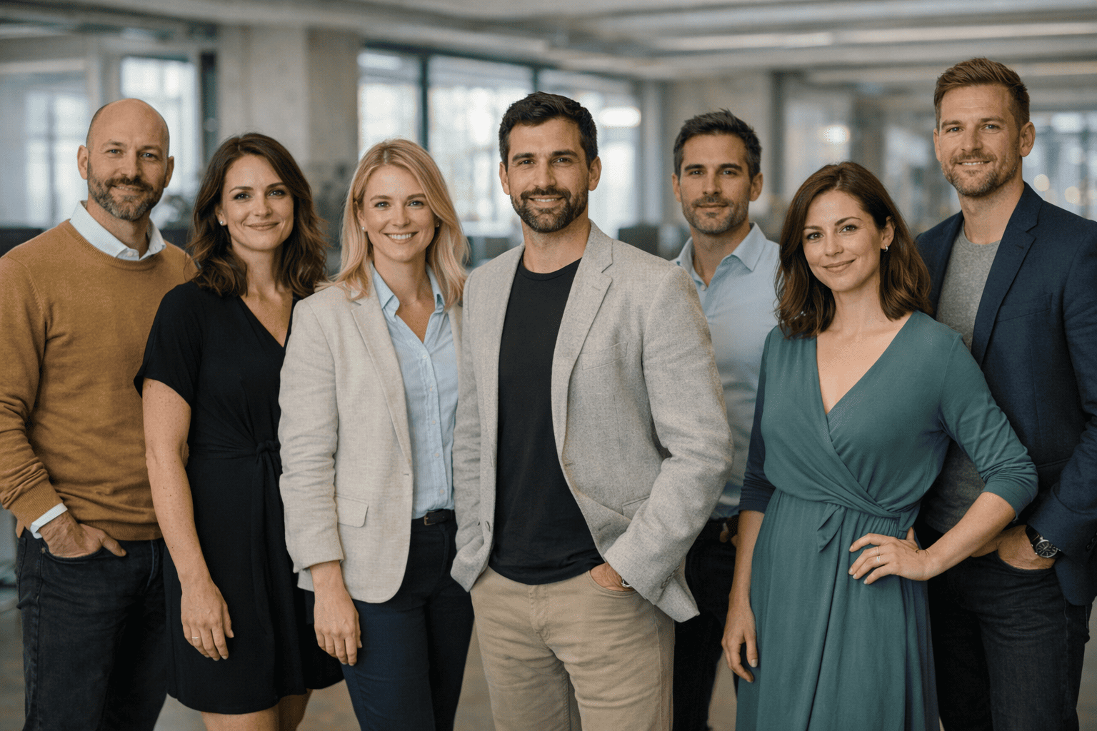 Team working on AI trading platform — Vénitance